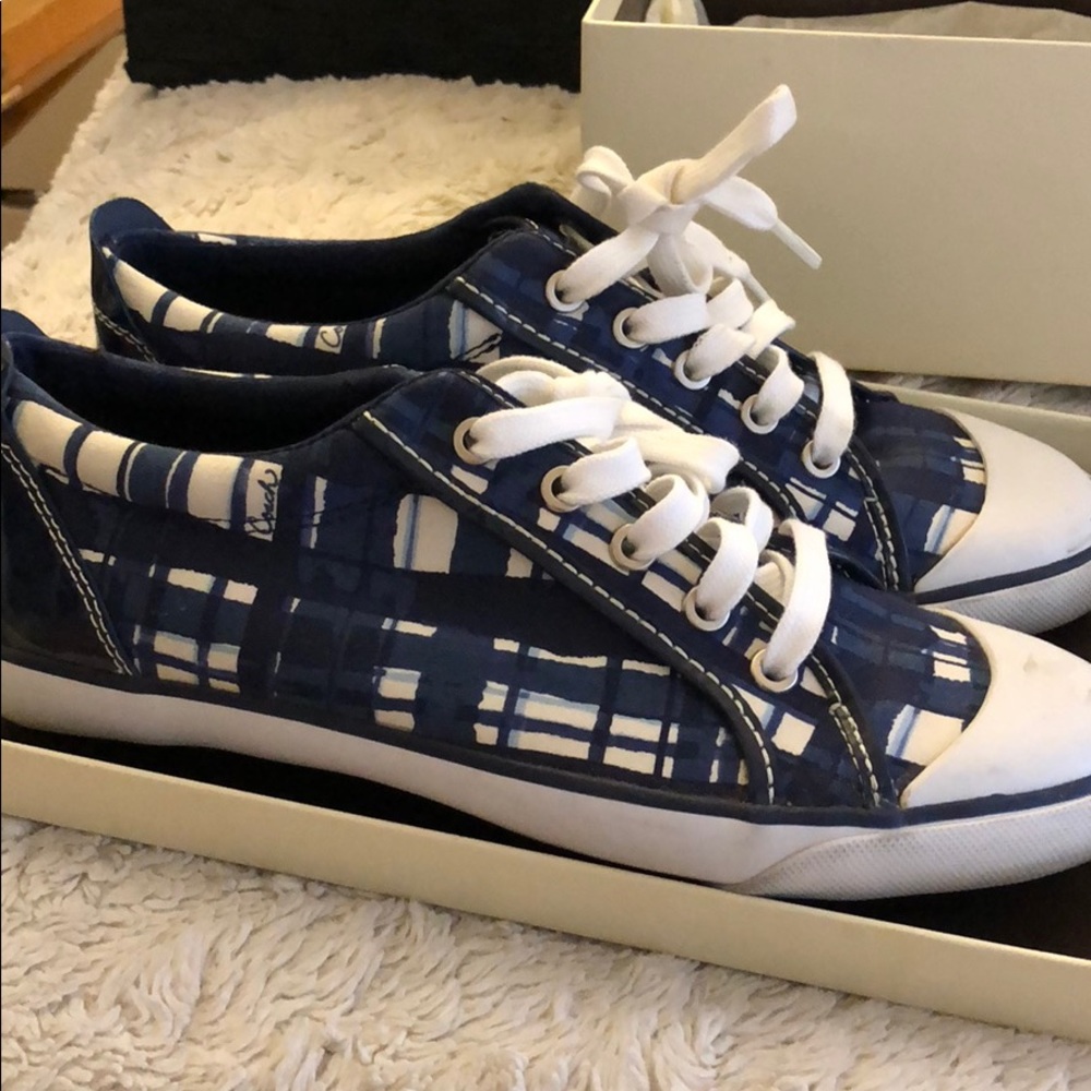 blue coach shoes
